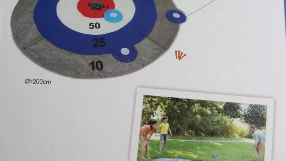 Frisbee speldoos met afbeelding spelbord