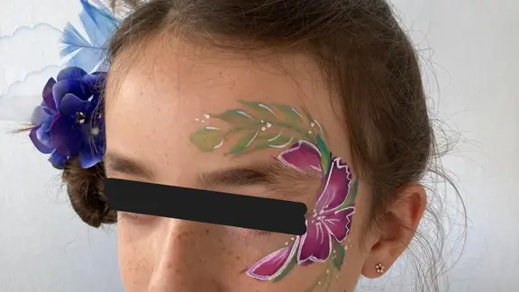 kindergrime bloemen eye design