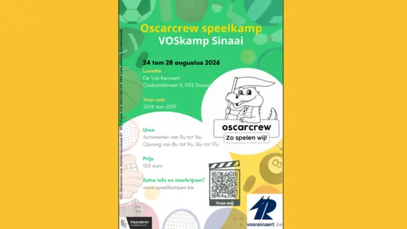 Flyer voskamp met logo vos reinaert