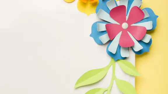 kaartje met 3D bloemen