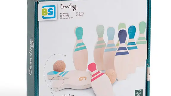 speldoos van het houten bowlingspel